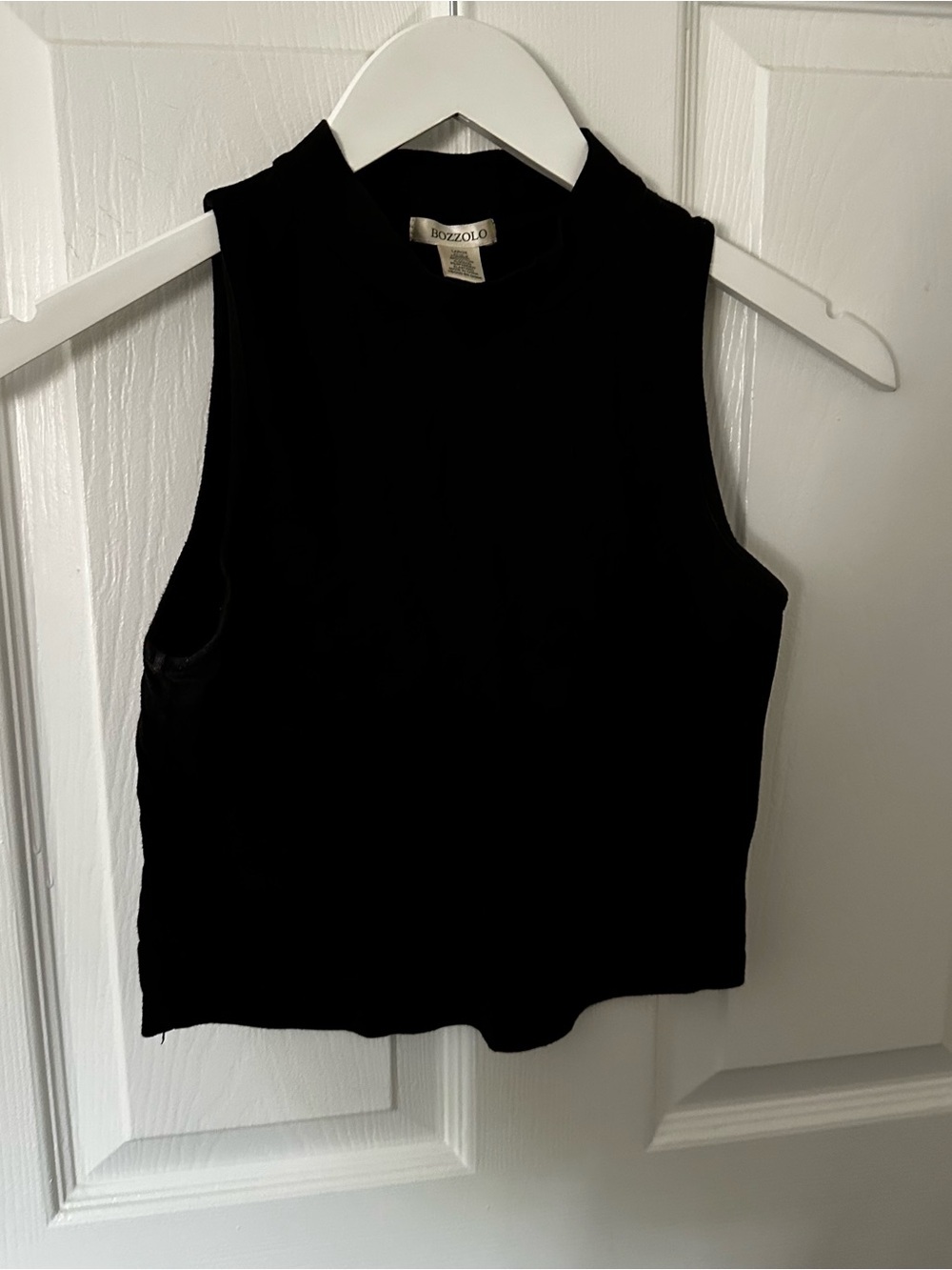 Black Cropped Tank Top